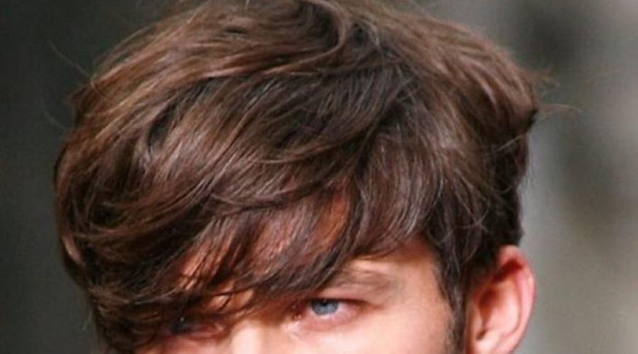 Asymmetrical Layers Men's Hair