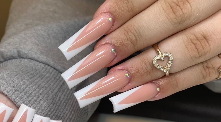 Long Nails with French Tips