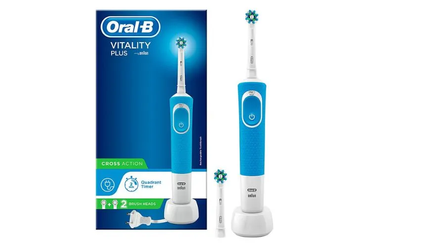Oral B Vitality Cross Action Electric Toothbrush with 2 Brush Heads