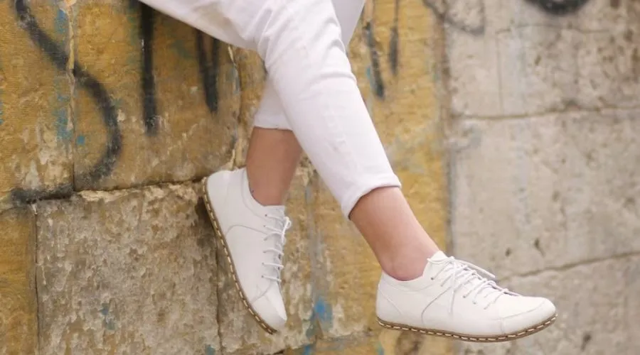 White Leather Sneakers for Women