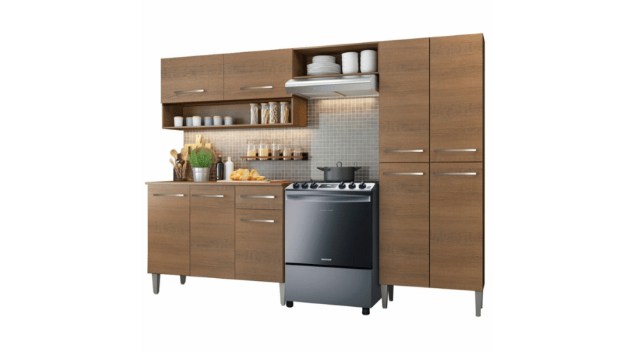Emilly madesa integral kitchen without steel counter 229 cm