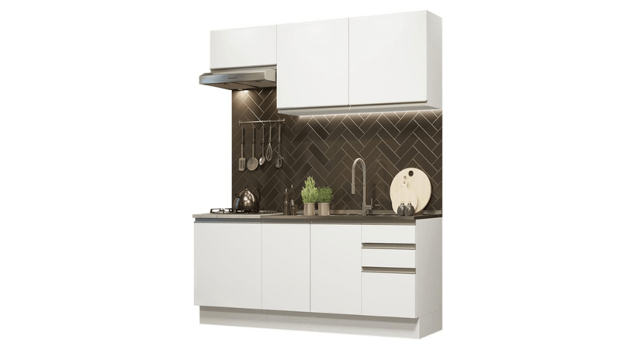 Integral madesa glamy kitchen without steel counter 180 cm