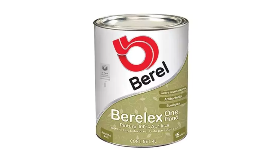 Acrylic paint for interior/exterior berel one hand 4 l matte