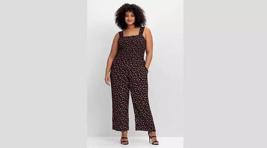 Sheego overall jumpsuits black