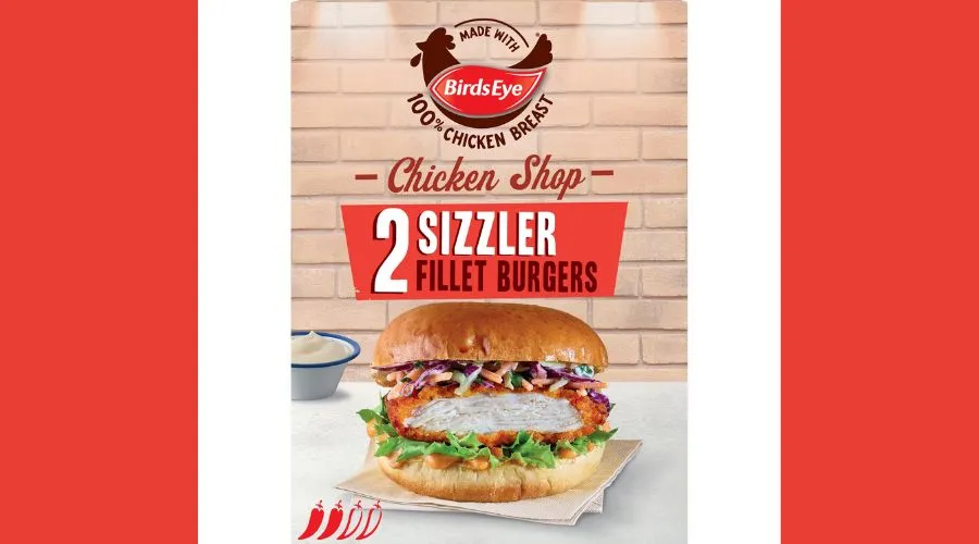 Birds Eye Chicken Shop 2 Sizzler Fillet Burgers 227g