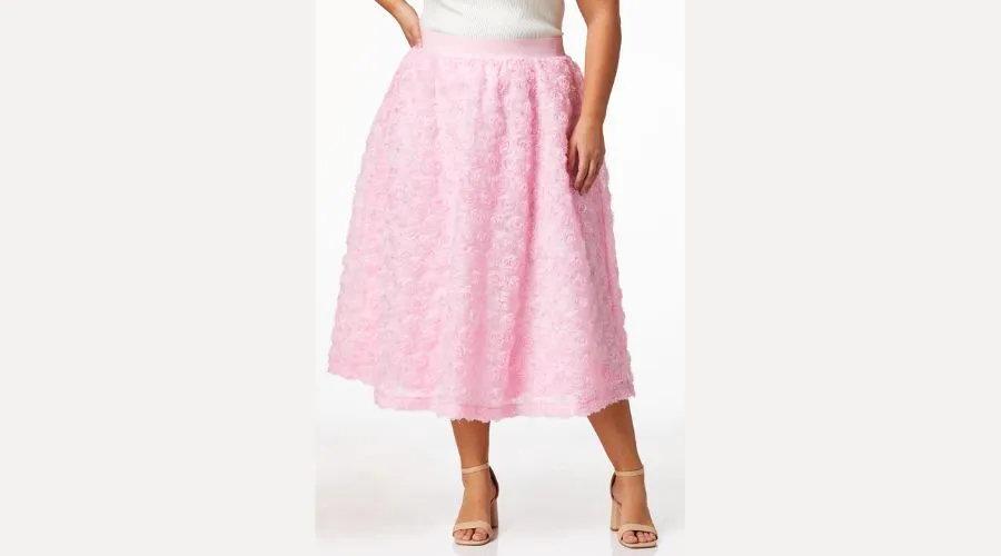 Rosette Midi Skirt