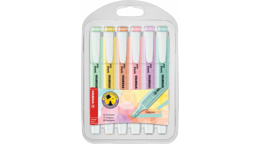 Stabilo swing cool Pastel Highlighters (Pack of 6)