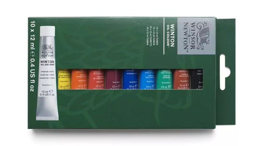 Winsor & Newton Winton Oil Colour Set of 10x12ml Paint Tubes
