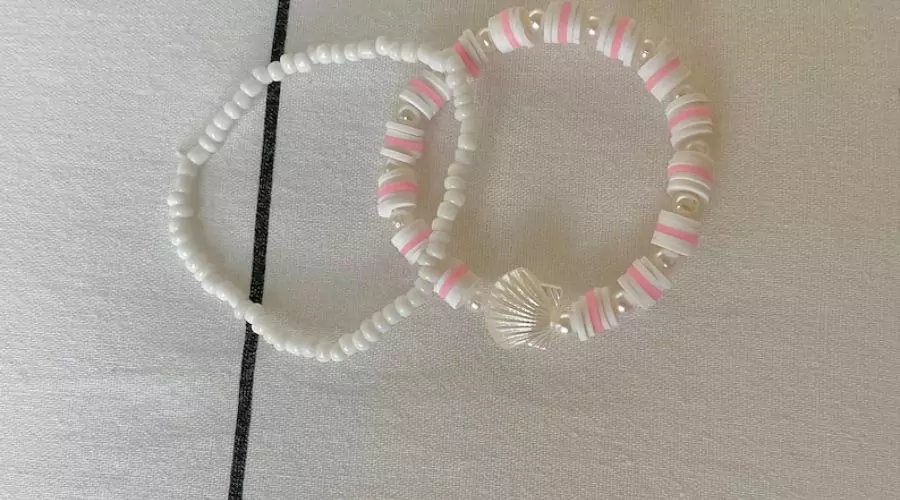 Clay bead bracelet set