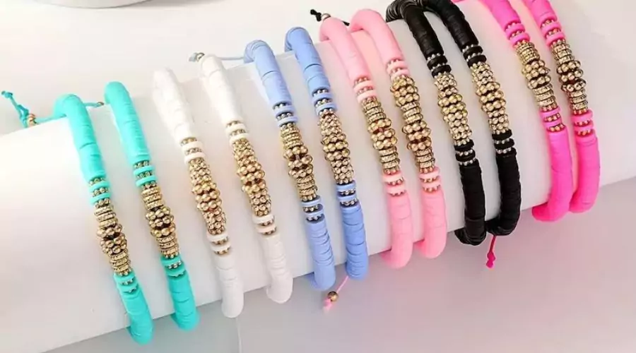 Soft Colored Polymer Clay Bracelets
