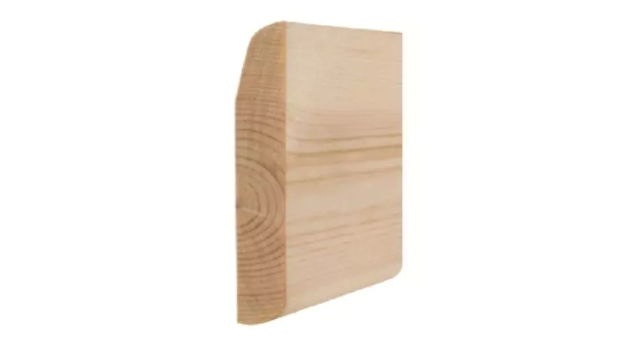 Skirting Board Timber Chamfered & Round/Pencil Round Best Pattern 19mm x 75mm - Finished Size 15mm x 69mm