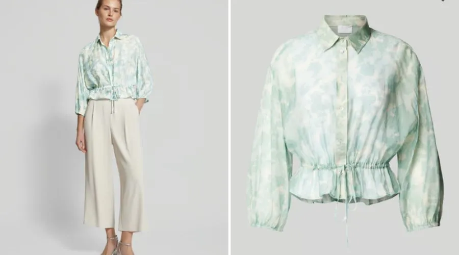 Jake*s Collection Shirt blouse with a drawstring waist