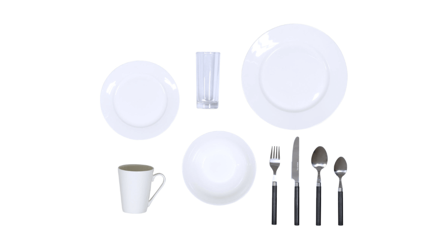 36 Piece Dinnerware Starter Set- White | Frontceleb