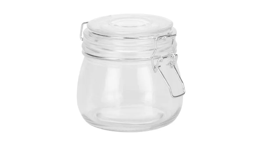 Glass Storage Jar with Clip