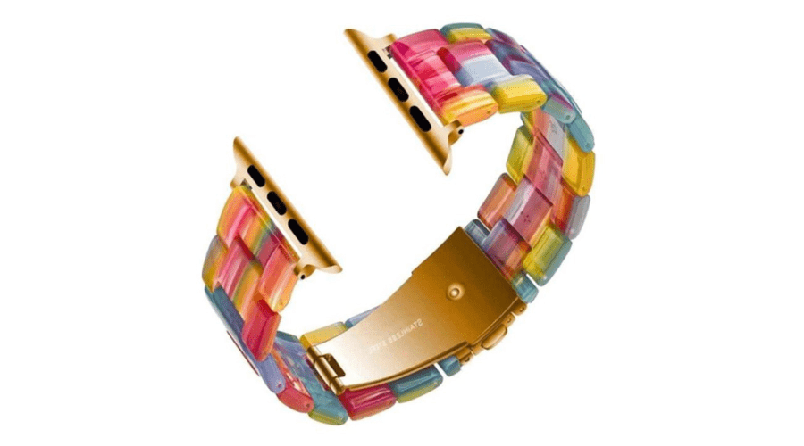 Multi-coloured Apple Smart Watch Resin Strap 