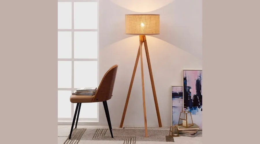 Teamson Home Hailey Tripod Standing Floor Lamp
