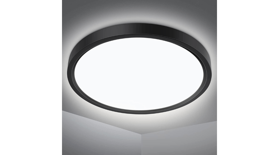 Waterproof Bathroom Ceiling Light - Black Rim
