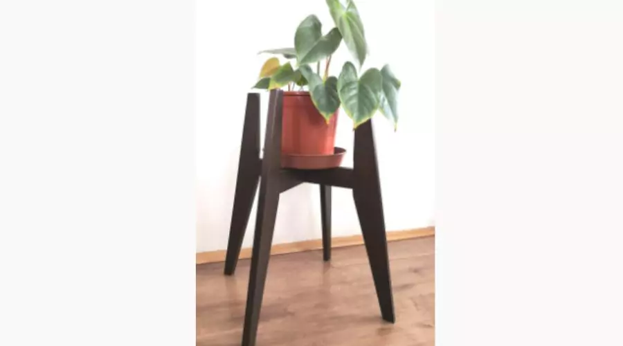 Pollny 50cm Tall Handmade Solid Wood Plant Stand Pot Stand