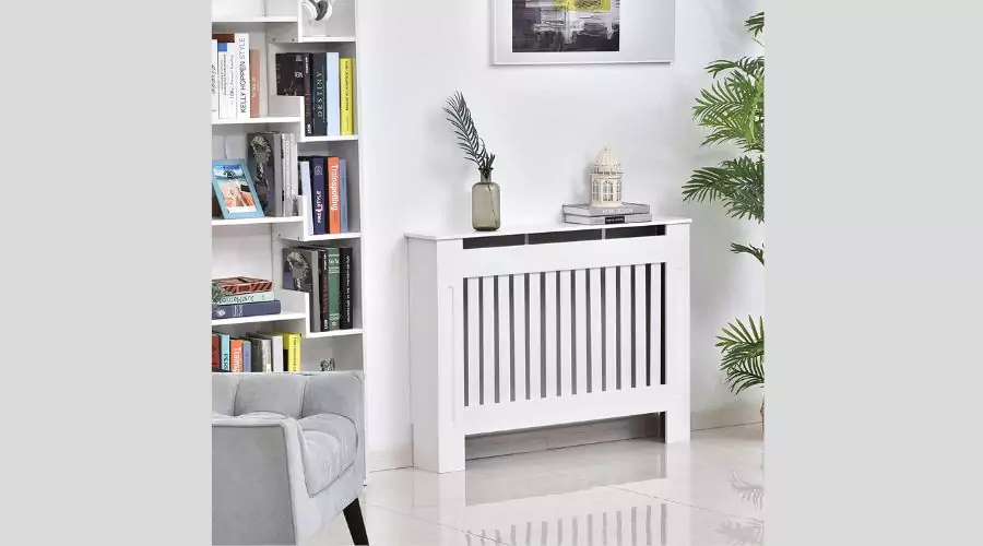 Radiator Cover Painted Slatted Cabinet