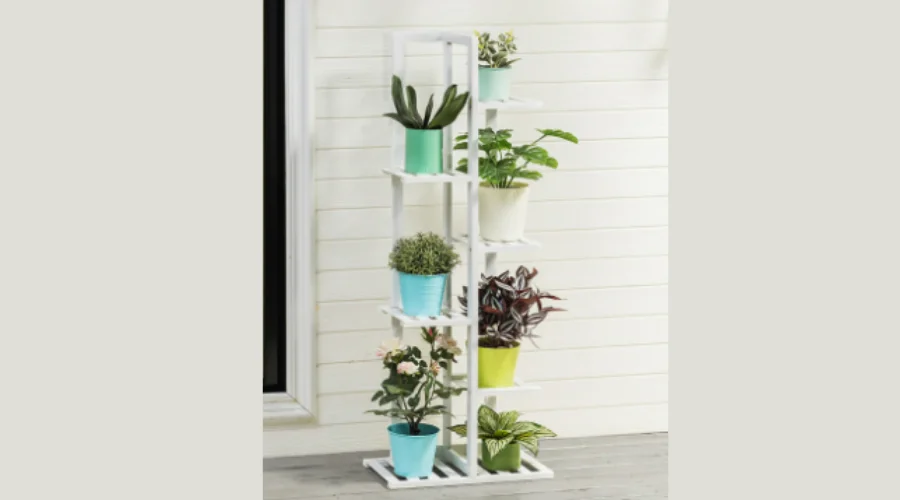 6-Tier Wooden Indoor-Outdoor Plant Stand 