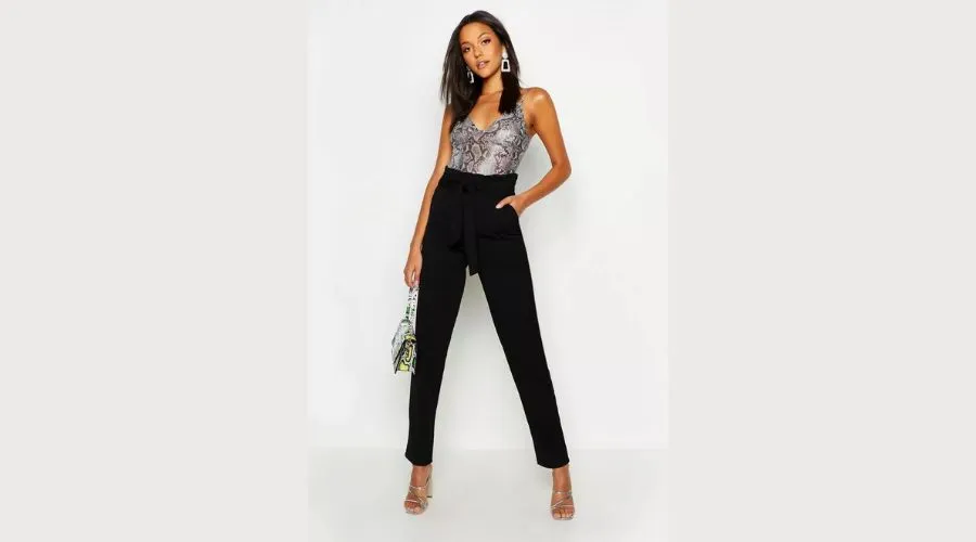 Tall Paperbag Waist Belted Trousers