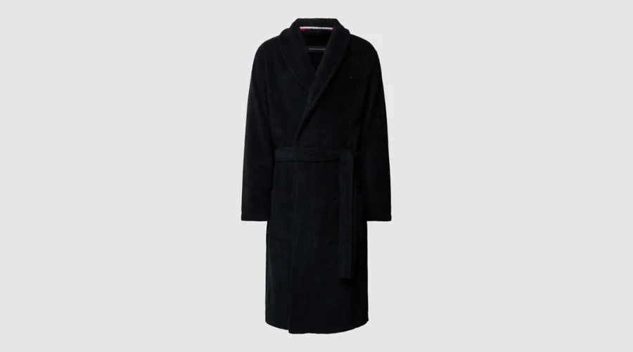 Tommy Hilfiger - Bathrobe with embroidered logo - Navy Blue