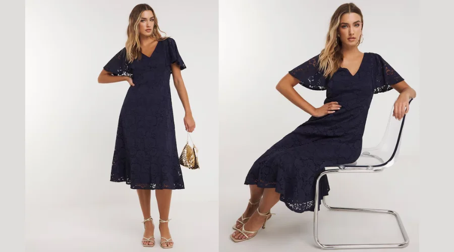 Joanna Hope Lace Midi Dress