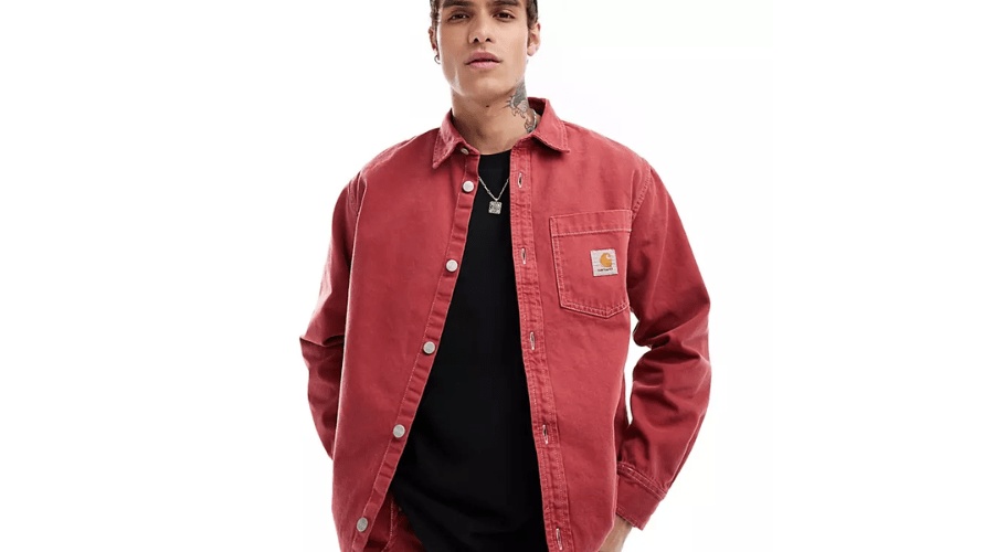 Carhartt WIP- Washed Red Denim Shirt