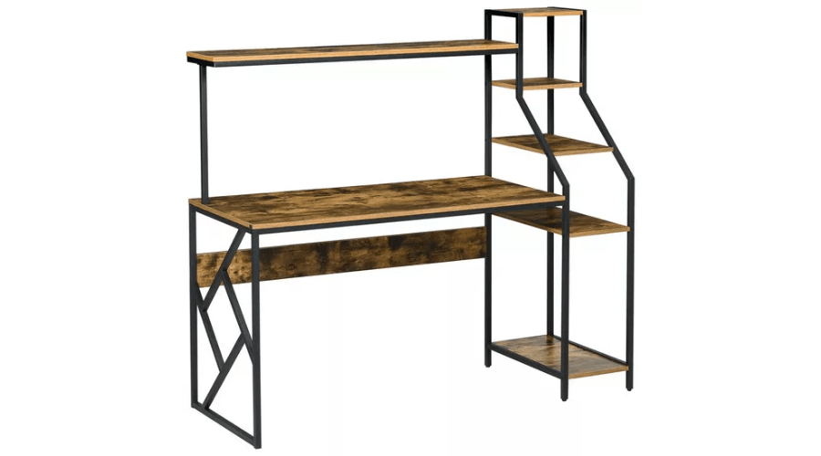Computer Desk with Shelves Home Office Study Table for Small Space