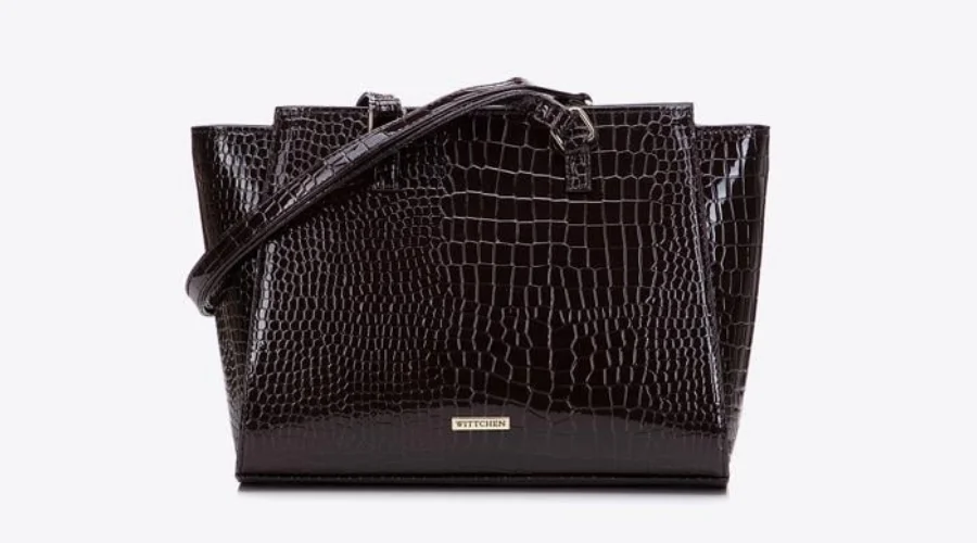 Exotic textured eco-leather shopper bag