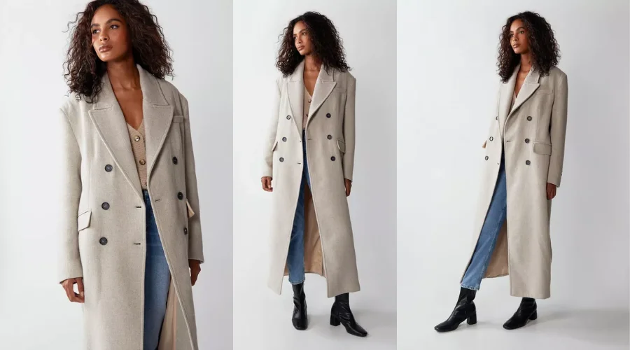 Premium Double Breasted Italian Wool Tailored Coat