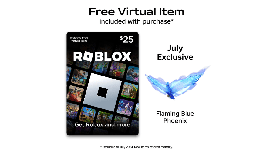 Roblox $23 Gift Card (Physical) + Exclusive Virtual Item 