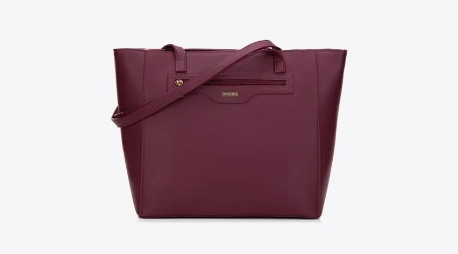 Saffiano faux leather shopper bag