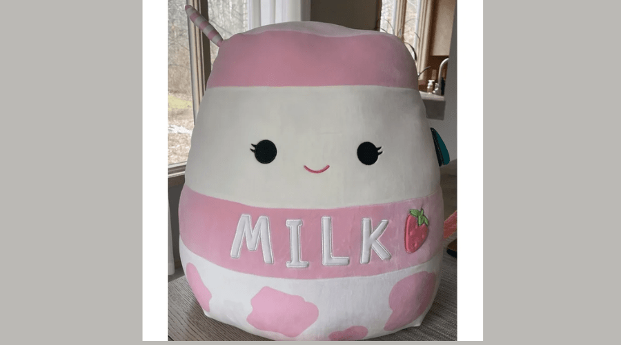 Squishmallows Amelie the Strawberry Milk 24" | Frontceleb