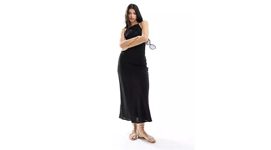 Long linen sundress with racer back