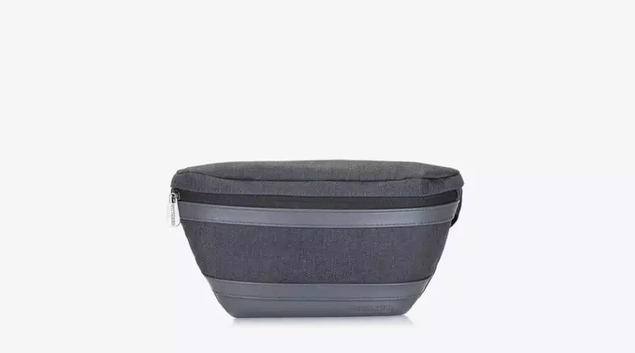 Men's Waist Bag With Eco-Leather Panel