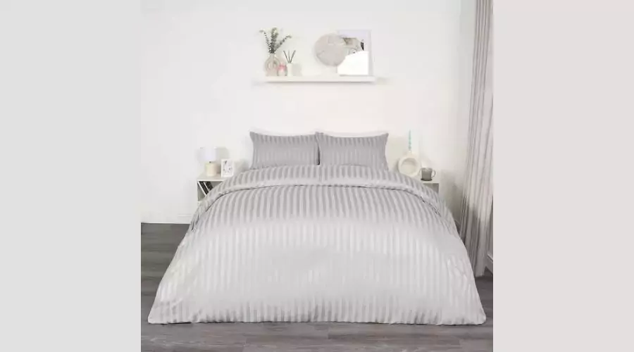 Satin Stripe Duvet Cover Set