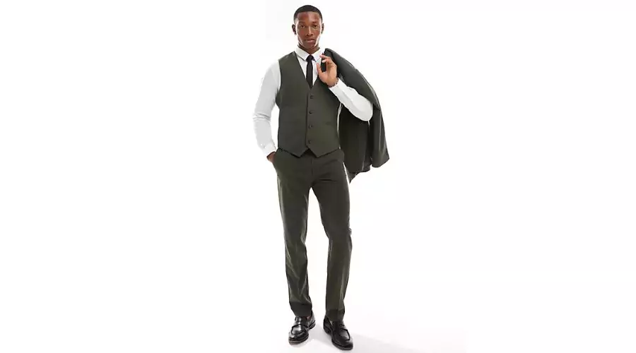 Suit trousers in khaki Colour By ASOS
