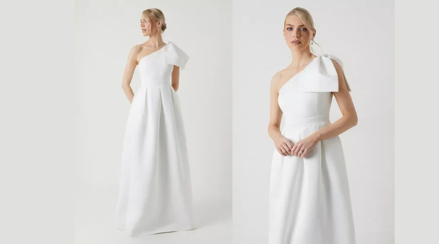 Coast Bow One Shoulder Wedding Dress