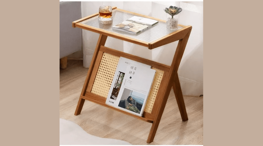 Foldable Small Bamboo Side Table