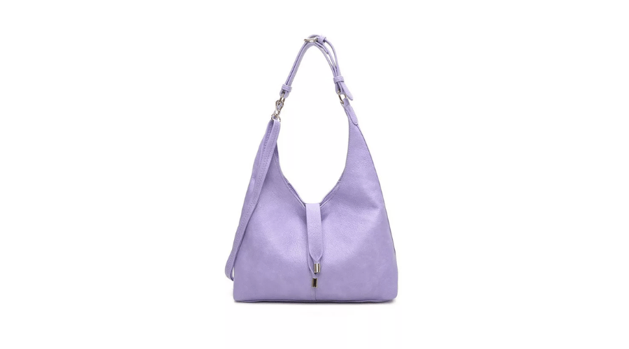 Fontanella Fashion Donna PU Leather Hobo Shoulder Bag in Lilac Purple Colour