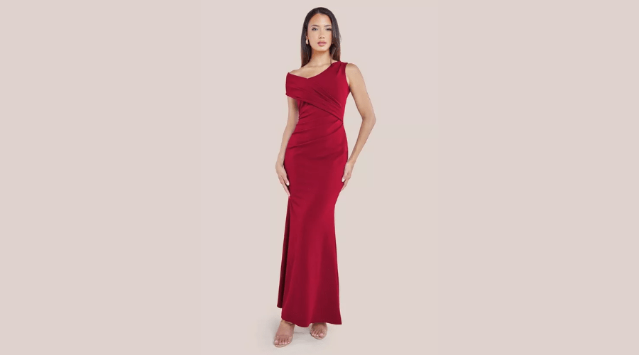 Scuba Crepe Off The Shoulder Maxi