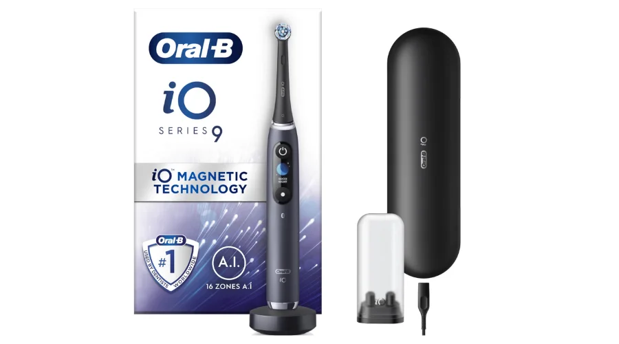 Electric Toothbrush with Charging Travel Case- Black Onyx 