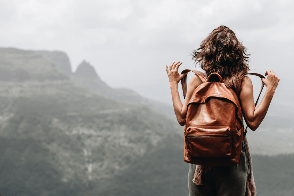 women's leather backpack