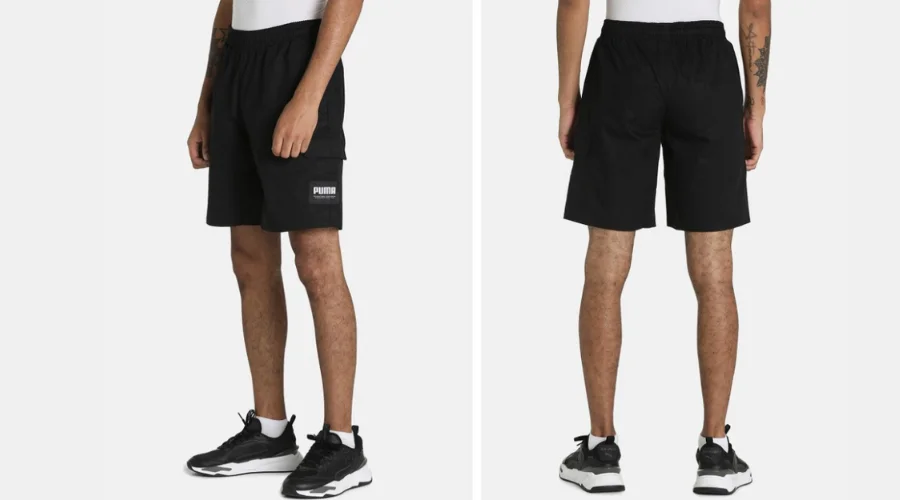 Puma Men Black Solid Summer Sports Shorts
