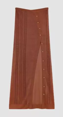 Donde Esteban Guayabera Knitted Maxi Skirt