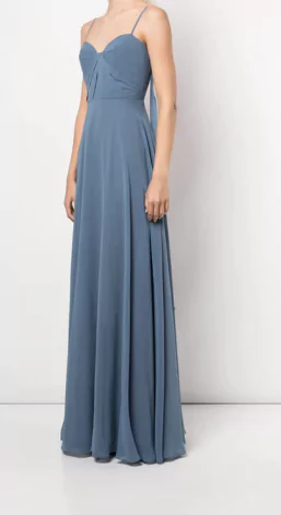 Marchesa Notte Bridesmaids Long Spaghetti-Strap Dress