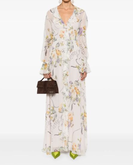 Blumarine Floral-Print Maxi Dress