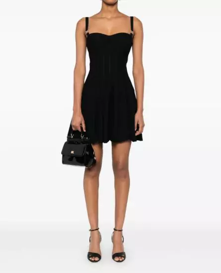 Elisabetta Franchi Knitted Pleated Dress