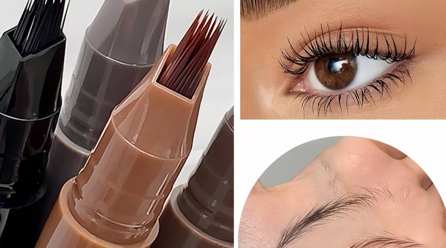 Dual-Action Quick Water Eyebrow Pencil with Multi-Branch Brush Head